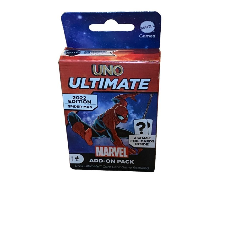 UNO Ultimate Marvel 2022 Edition Spider-Man Add On Pack w/ Foil Cards